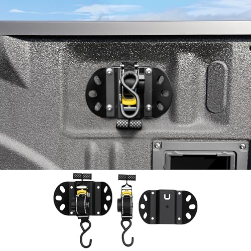 Correas de amarre retráctiles evitan carga suelta en Ford F150 2015-2025