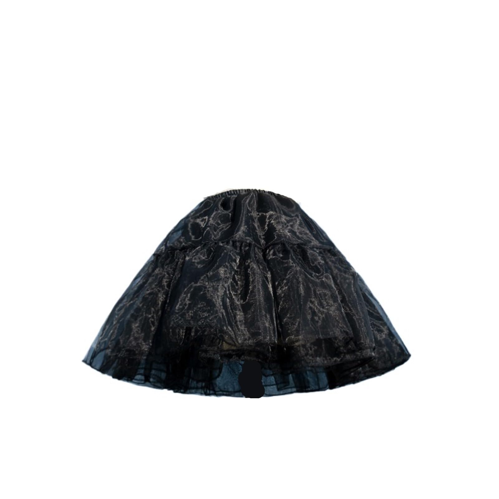 Sottogonna Corta in Tulle Gonna Lolita soffice, Sottoveste Bianca e Nera a 4 Strati, 35/40/48 cm, con Supporto in Filato Morbido Senza Ossa, Accessorio for Abito da Ragazza