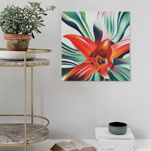 Toile feuilles O'Keeffe 40x40cm pour mur vide - 5