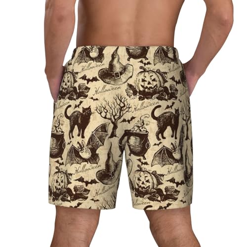 Short de plage double couche EdWal imprimé chapeau de sorcière premium