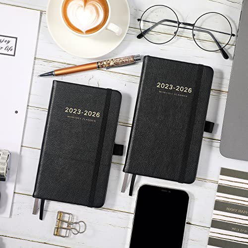 2023-2026 Pocket Planner - Monthly Pocket Planner (36-Month) With 60 Notes Pages, Jul. 2023 - Jun. 2026, 6.2" X 4", 3 Year Monthly Planner With Contacts, Holidays And Pen Holder, Back Pocket With Thick Paper - Black #TOP1