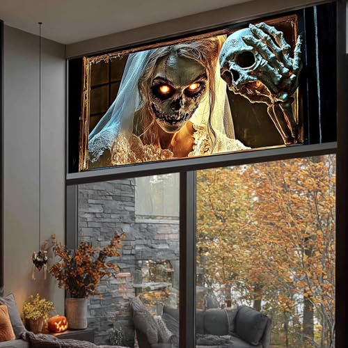 Vinilo decorativo de ventana Halloween 39.3x17.7 pulgadas miniatura 5