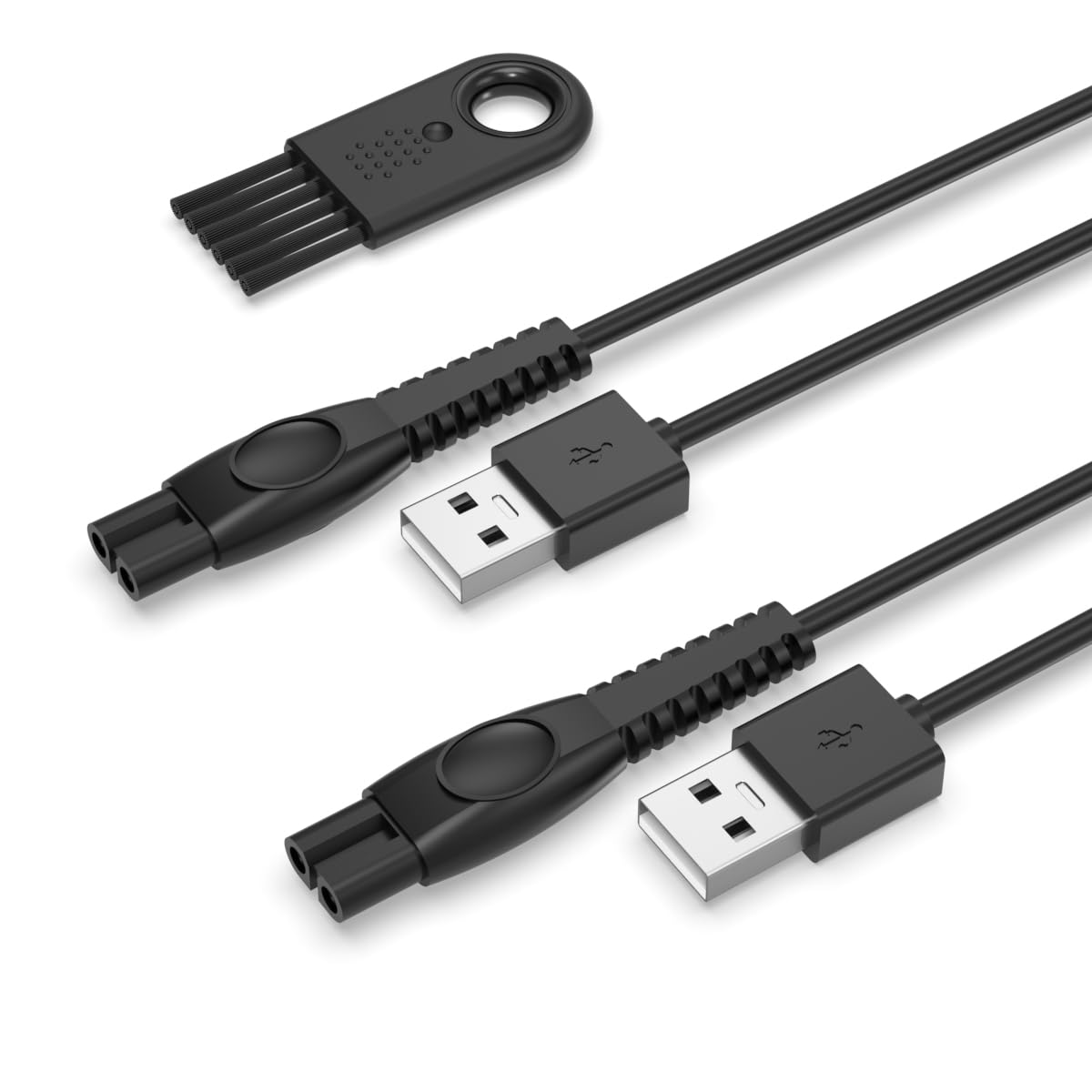 Superer 5V USB Ladekabel Passend für Philips One Blade 360 QP2824, QP2834, QP2734, QP2724, QP1924, QP4631, MG7962, S5889, QP6652, MG7930, MG5950, MG3946 Body Trimmer Rasierer Kabel (5V USBA, 2)