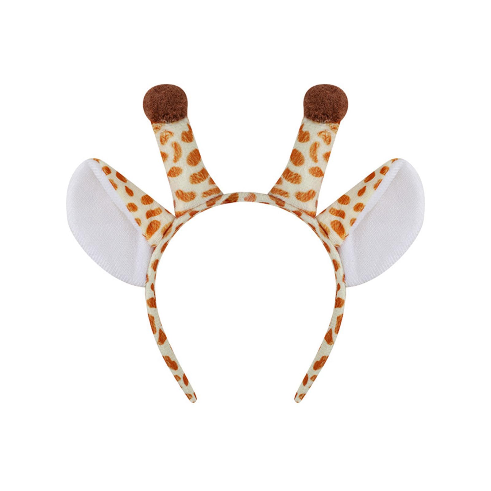 Giraffe Hair Band Halloween Headband Plush Giraffe Ear Hair Hoop Costumes Accessories Animal Headwear Makeup Decoration Animal Dress Up Props