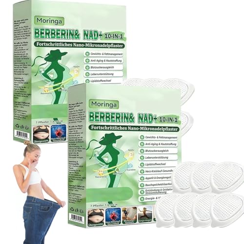 Moringa 10-In-1 Nano Micro Needle Patch Moringa x Berberin Pflaster Discreet Nano Plaster Moringa Cosmetic Patch For Body Care Für Männer Und Frauen(14 Stück)