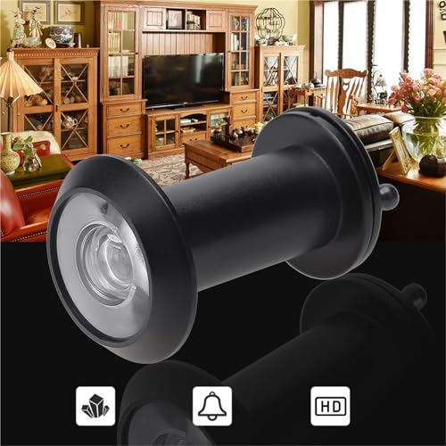 Mirilla para puerta 2 piezas 200 grados con tapa, lente de vidrio de seguridad 16mm para herramientas y herrajes de muebles miniatura 3