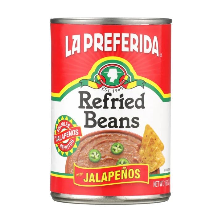 Image of La Preferida Refried Beans with Jalapenos, 16 Oz (Pack of 12)
