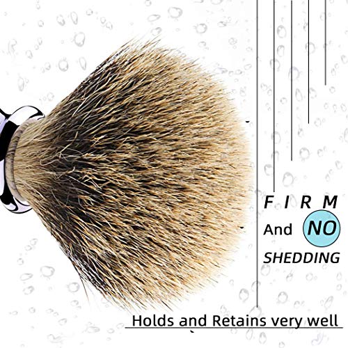 Grandslam Finest Badger Shaving Brush With Resin Handle- Engineered For The Best Shave Of Your Life (Blue) #TOP1