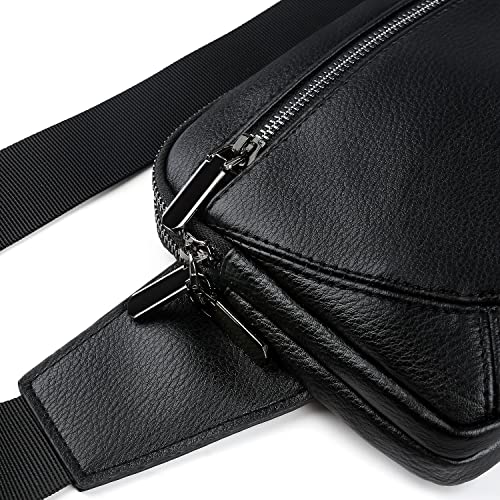 Leather Fanny Packs For Women Fashionable Plus Size Black Fanny Pack For Men Cute Crossbody Bags Belt Bag Waist Pack With Large Capacity Casual Hip Bum Bag For Disney Travel Running Hiking Pink Brown #TOP1