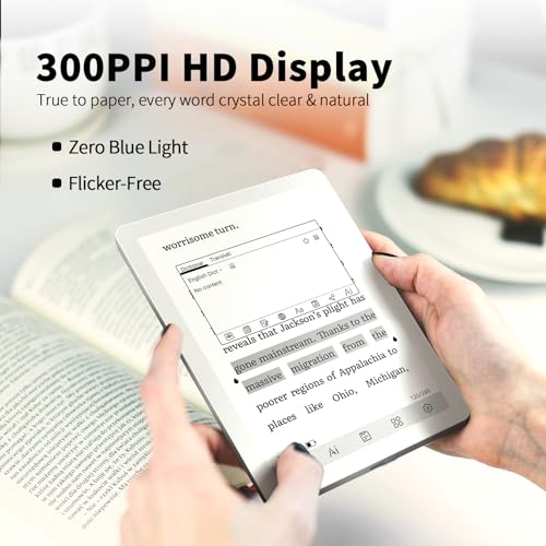 Image of Bigme B6 Black and White Display E-Reader 4GB RAM + 64GB Storage, 36-Level Adjustable Cold and Warm Light, Android 14 OS Epaper Tablet