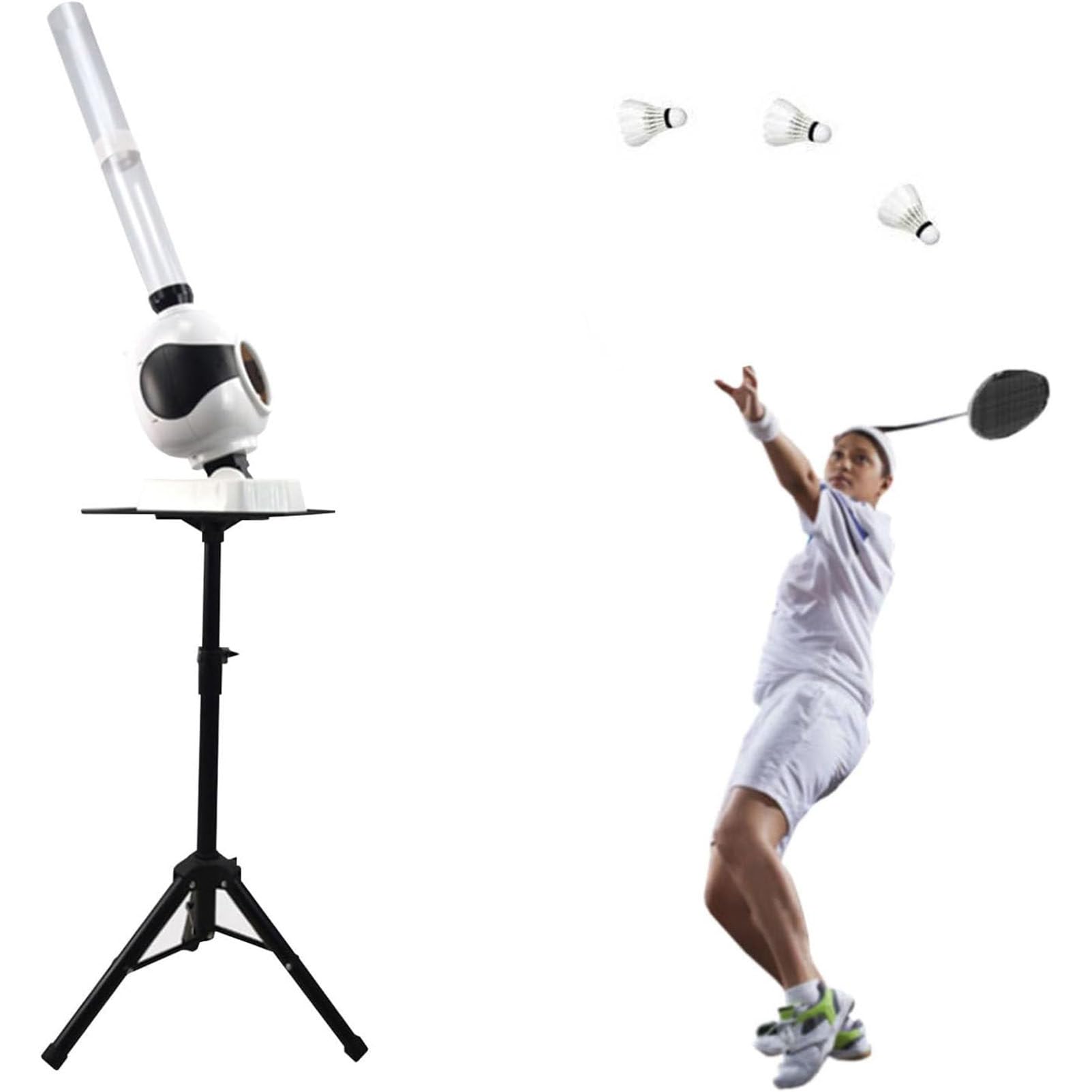 Machine de service de badminton portable avec lanceur automatique de volants