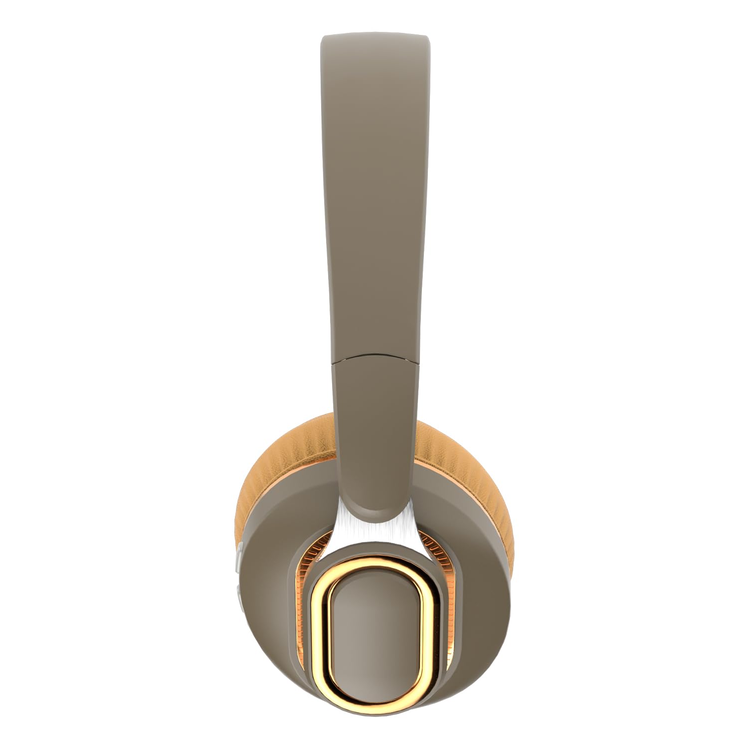 H7 Cuffie Bluetooth pieghevoli, over-the-ear, wireless, con audio surround HiFi e cavo USB, morbide e leggere, con microfono, per Android e iOS (marrone-verde)