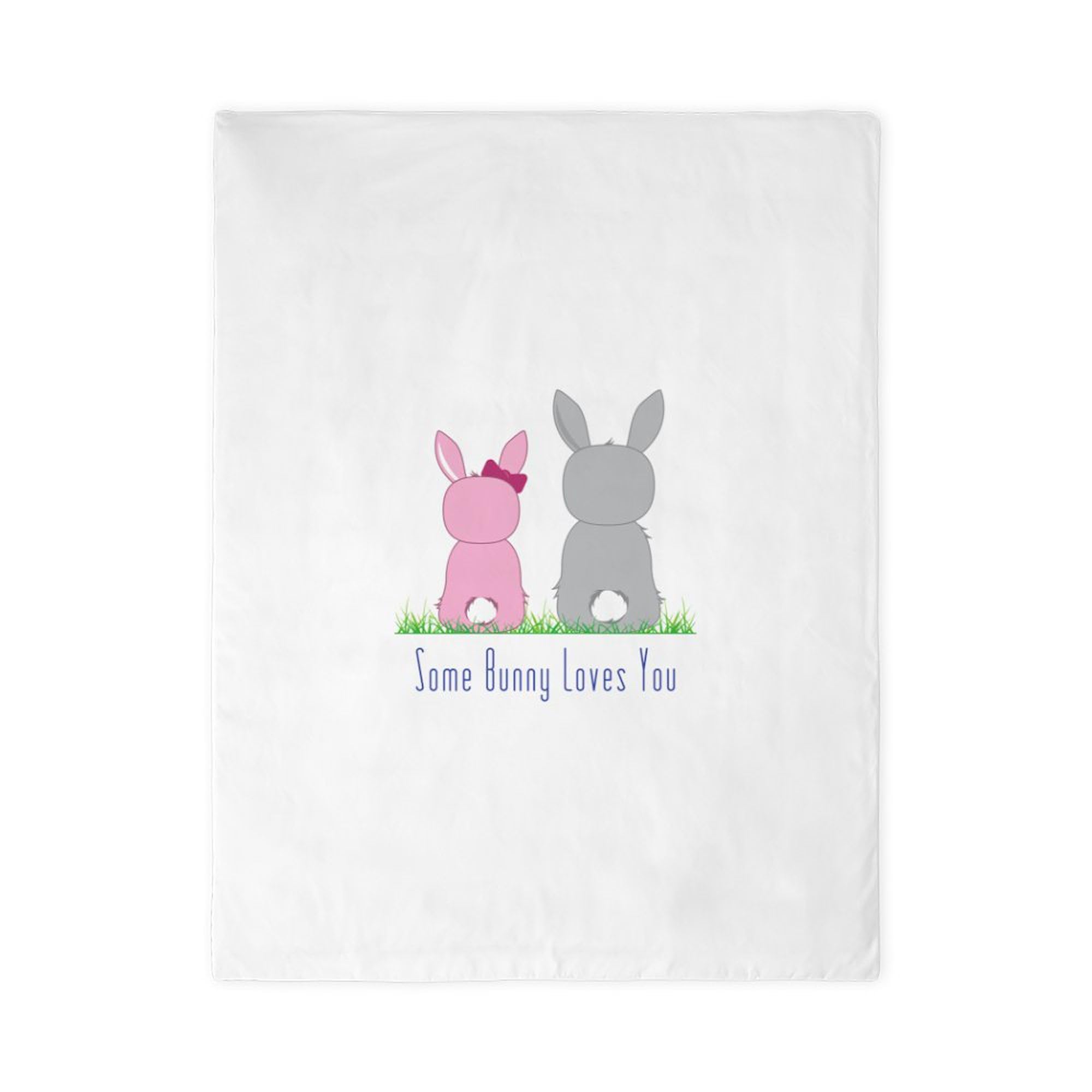 CafePress Some Bunny Loves You Twin Duvet Cover, Printed Comforter Cover, Unique Bedding,