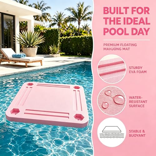 Mesa flotante de Mahjong impermeable 31.5" para piscina miniatura 3