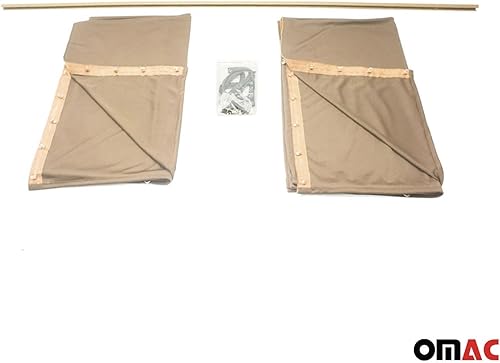 Miniatura 9 de OMAC Cortinas divisoras de cabina para furgoneta, 79 x 71 pulgadas, kit de persianas para autocaravana, 2 cortinas, 1 perfil, accesorios para
