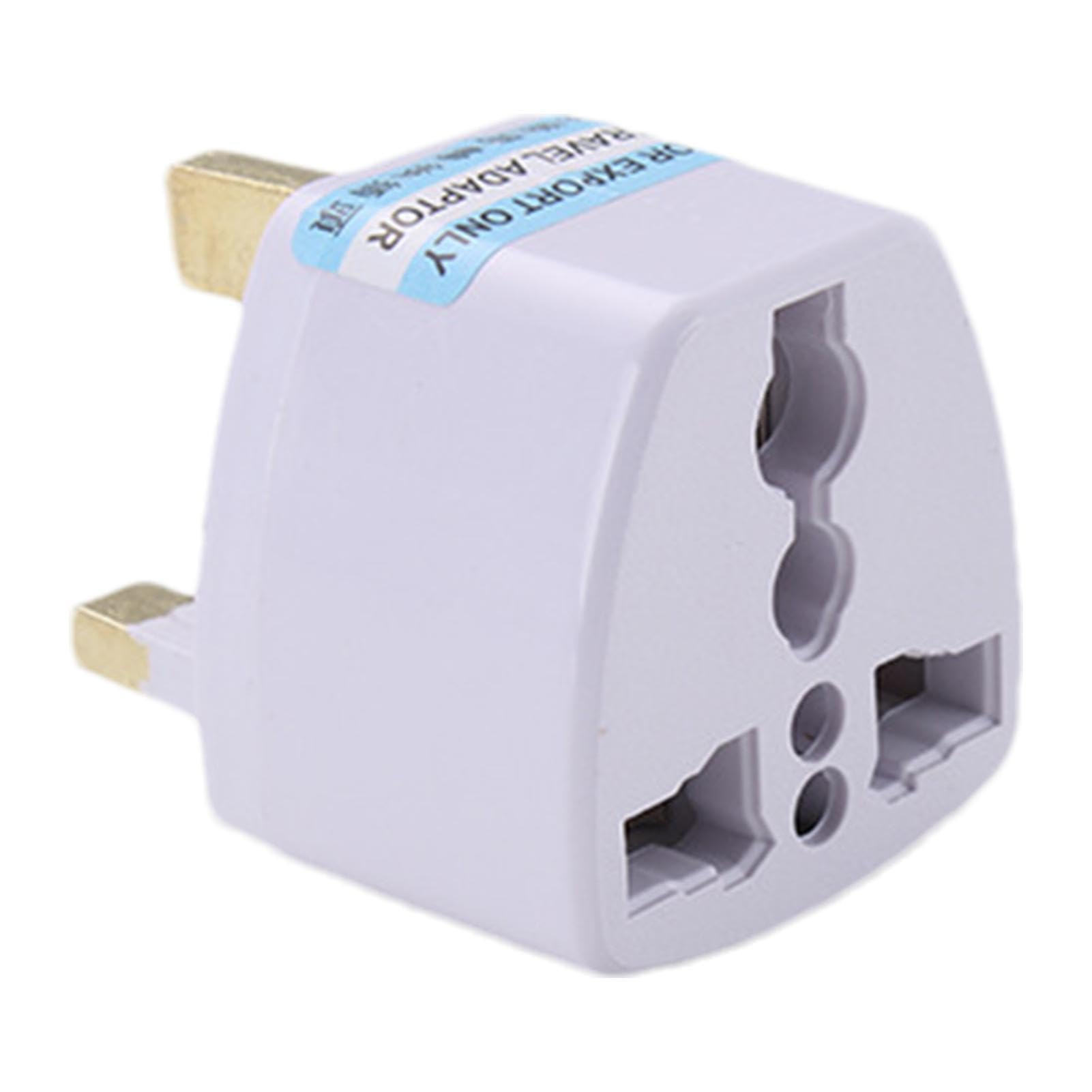 Confezione 5 Adattatori Spina Rasoio UK A 2 Pin – Bianchi Con Fusibile – Status