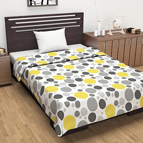 Image of Divine Casa 100% Cotton All Season Calming Patch Single AC Dohar Blanket I Lightweight for Winter, Traveling (120 GSM, 110x220 cm) Quarry| TC - 120