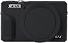 G7X Mark III Camera Case,Soft Silicone Protective Case Ultra-Thin Lightweight Cover for Canon PowerShot G7X Mark III Camera with Lens Cover (Black)