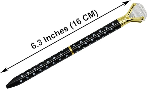 Miniatura 2 de Maydahui 12 bolígrafos retráctiles con diamantes de imitación brillantes, de 6 colores, tinta negra para la escuela y la boda