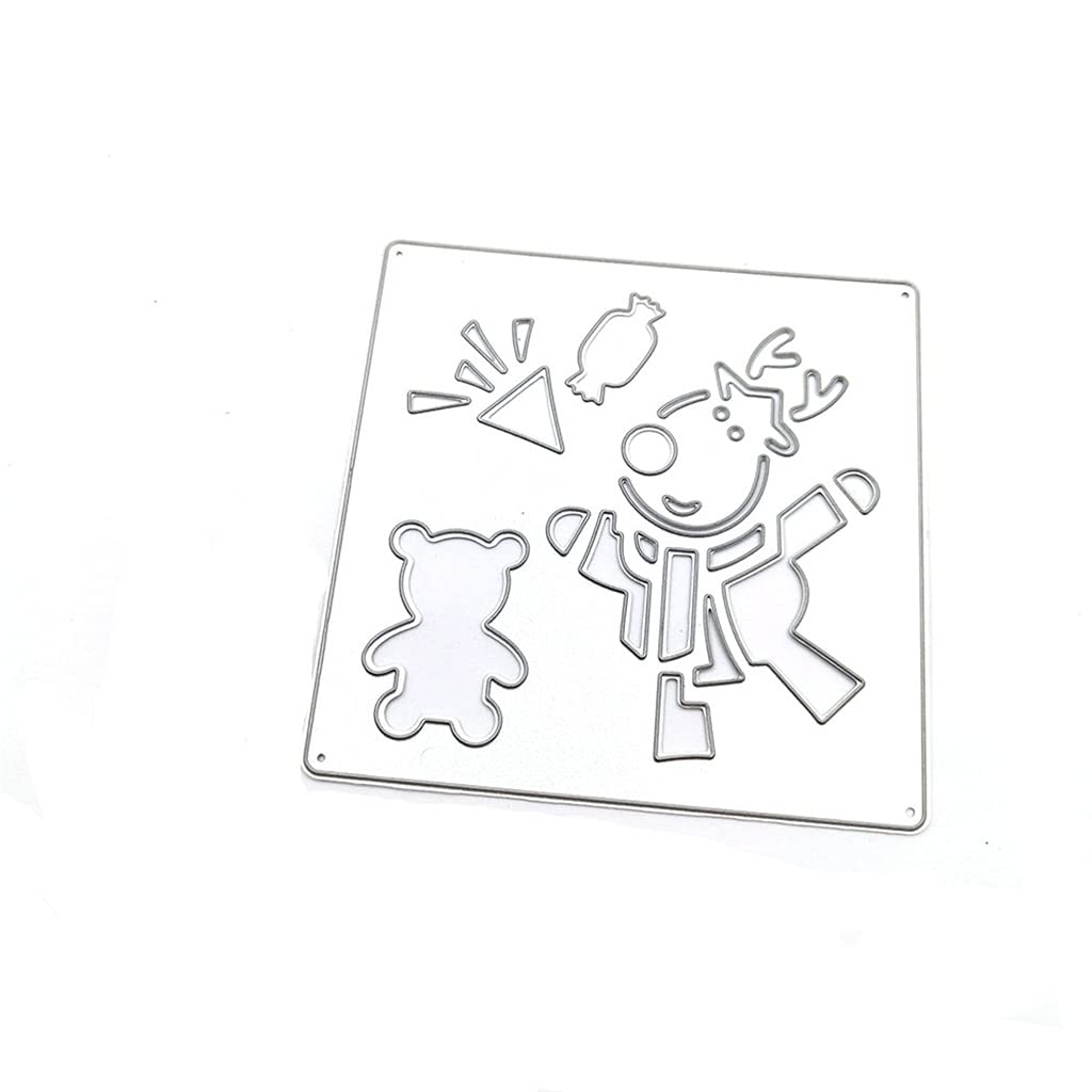Stencil Natale A Forma Di Palla Con Cervo E Alberi – Fustella Per BigShot E Altre Macchine Da Taglio, 5,2 X 6,2 Cm - 3