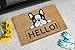 KOKO DOORMATS Kokos Fußmatte außen mit Anti-Rutsch PVC | Lustige Türmatte Hello - Bulldog | Umweltfreundlich, Robust & Pflegeleicht | 60x40 cm für Außenbereich & Haustür