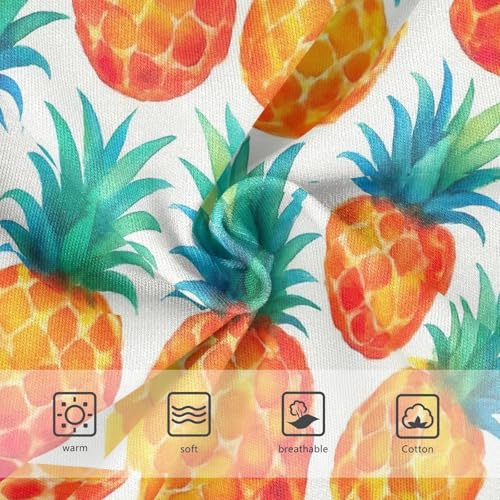 Joisal Cotton Girls Underwear Toddlers Watercolor Pineapples White Girl Panties Cute Stylish Kids Briefs Undies 2t3