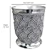 nu steel BHT8H Beaded Heart Wastebasket Small Round Vintage Trash Can for Bathroom, Bedroom, Dorm, College, Office, 8.3