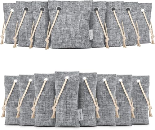 CLEVAST 16 Pack Activated Bamboo Charcoal Air Purifying Bags(8x100g, 8x50g),