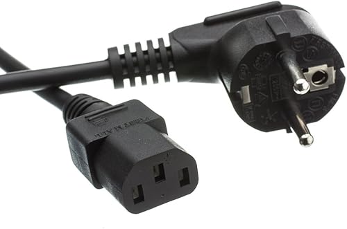 CNE40513 6 pies, cable de alimentación europeo para computadoramonitor, Europlug o CE 77 a C13, aprobado por VDE