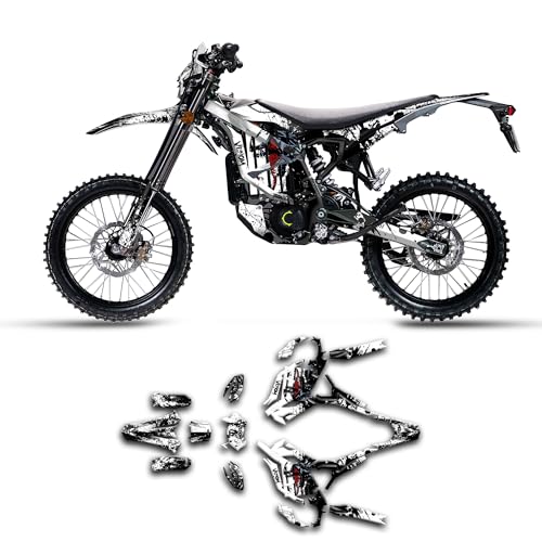 Kungfu Graphics Decal Kit for Surron SUR-Ron Ultra Bee, Black White, SRUB22N004-KO