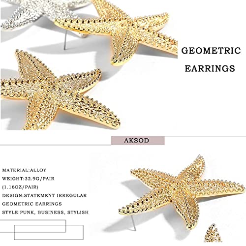 Starfish Earrings Large Gold Statement Big Star Earrings for Women Boho Fashion Beach Ear Jewelry Accessories3