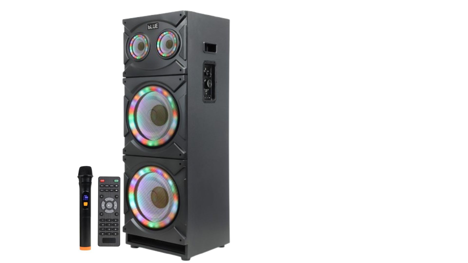 TECHXEWOO Godizilaa 400 Watts Monster Series Home Theater Speaker with Dual 10" Woofer, 4" Tweeter, Wireless MIC, RGB Lights, Karaoke, Bluetooth, Digital FM, TWS, USB, AUX-in