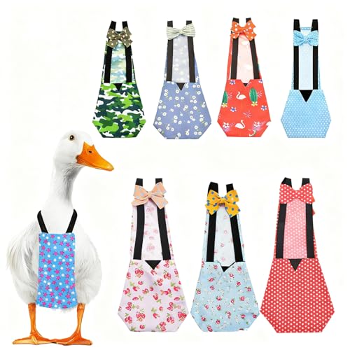 QBLEEV Duck Diapers for Pet Ducks & Chickens Reusable Chicken Diaper for Indoor Poultry Waterproof Breathable Baby Duckling Diaper with Elastic Straps for Ducks Chicks Hens Roosters