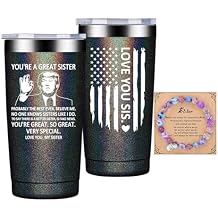 Fufandi Youre A Great Sister Gifts - Sister Gifts from Brother - Birthday, Mothers, Valentines Day, Christmas Gift for Sisters - Tumbler