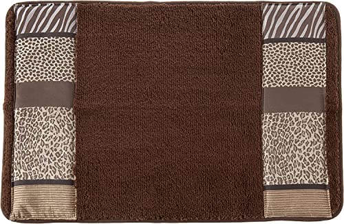 Zahari Home Alfombra de baño clásica de lujo con diseño de leopardo y cebra, decoración contemporánea, hermosa alfombra de ducha, diseño único, elegante alfombra de baño, decoración de bañera