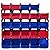 SUGOOE 24 Pack Plastic Stackable Storage Bins, 5.3 x 4.1 x 2.8 Inch Plastic Hanging Stacking Stackable Organizer Storage Rack for Closet, Garage, Office, or Small Parts Organization (Red, Blue)