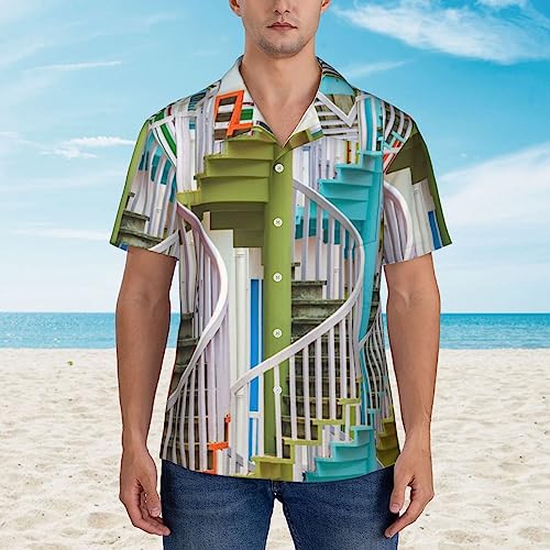 Chemise hawaïenne imprimée au style graphique décontracté S - 2