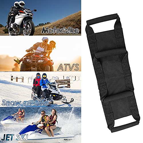 Nicoone Motorrad Beifahrergriffe Universal,Verstellbarer Motorrad Haltegriffe Motorräder Taille Sicherheit Gürtel,Hinten Passagier Sicherheit Gürtel System Grip Griff