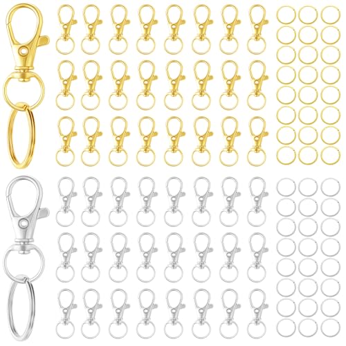 100PCS Keychain Making Kit – 25 Silver & 25 Gold
