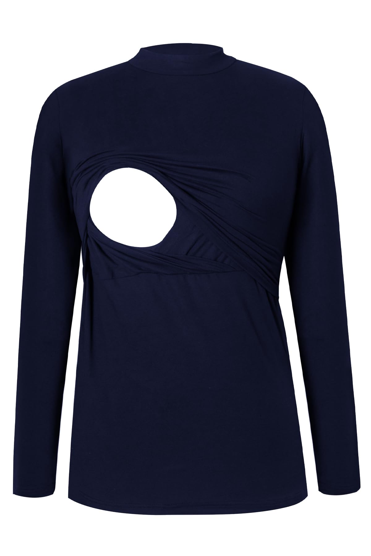 Smallshow Maglietta da allattamento da donna, girocollo, a maniche lunghe, confezione da 3