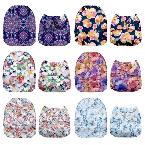 Image of Mama Koala 1.0 Cloth Diapers for Babies, 6 Pack Pocket Shell Only (NO Inserts) - One Size Washable and Reusable Pocket Diapers for Newborns and Toddlers - 160090
