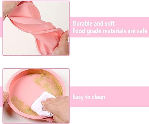 Miniatura 3 de Moldes redondos de silicona para tartas de 6 pulgadas, moldes para tartas de arcoíris, antiadherentes para pasteles de queso, pasteles gigantes,