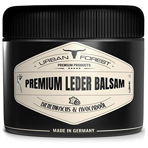 URBAN FOREST Lederpflege mit Bienenwachs & Avocado-Öl 250ml für Auto Sofa Couch Möbel Jacke Motorradbekleidung Handtaschen Ledercouch Schuhe Sattel für Pferde Lederfett - Premium Leder Balsam Cover