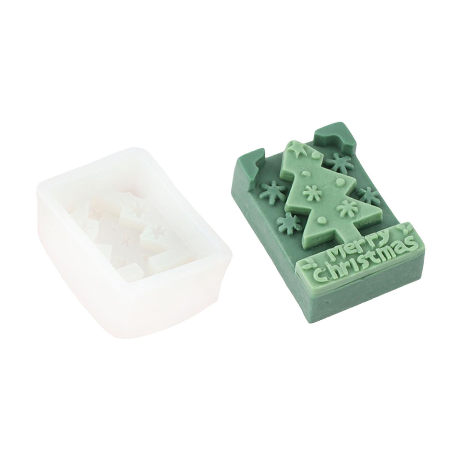 Nucelit Christmas Embossed Silicone Mold Holiday Soap Silicone for Soap Chocolate and Epoxy Resin Molds Holiday Decoration Molds