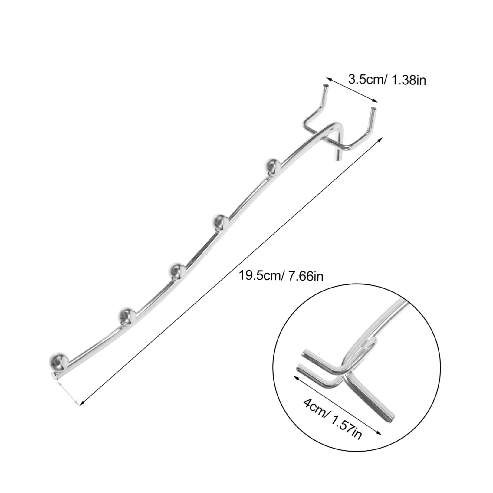 NAMOARLY Garage Utility Hooks 10 Pack Iron Pegboard Hooks Heavy Duty Hangers Tool Storage Wall Organizer Bead Design