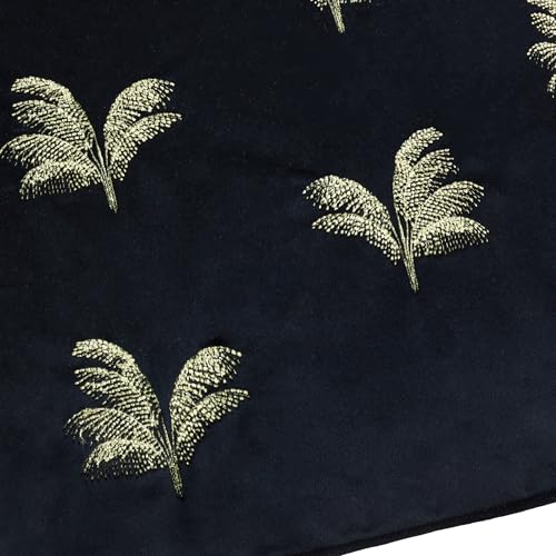 Coussin brodé Paoletti Guilded Palms noir 45x45 garni polyester deco - 5