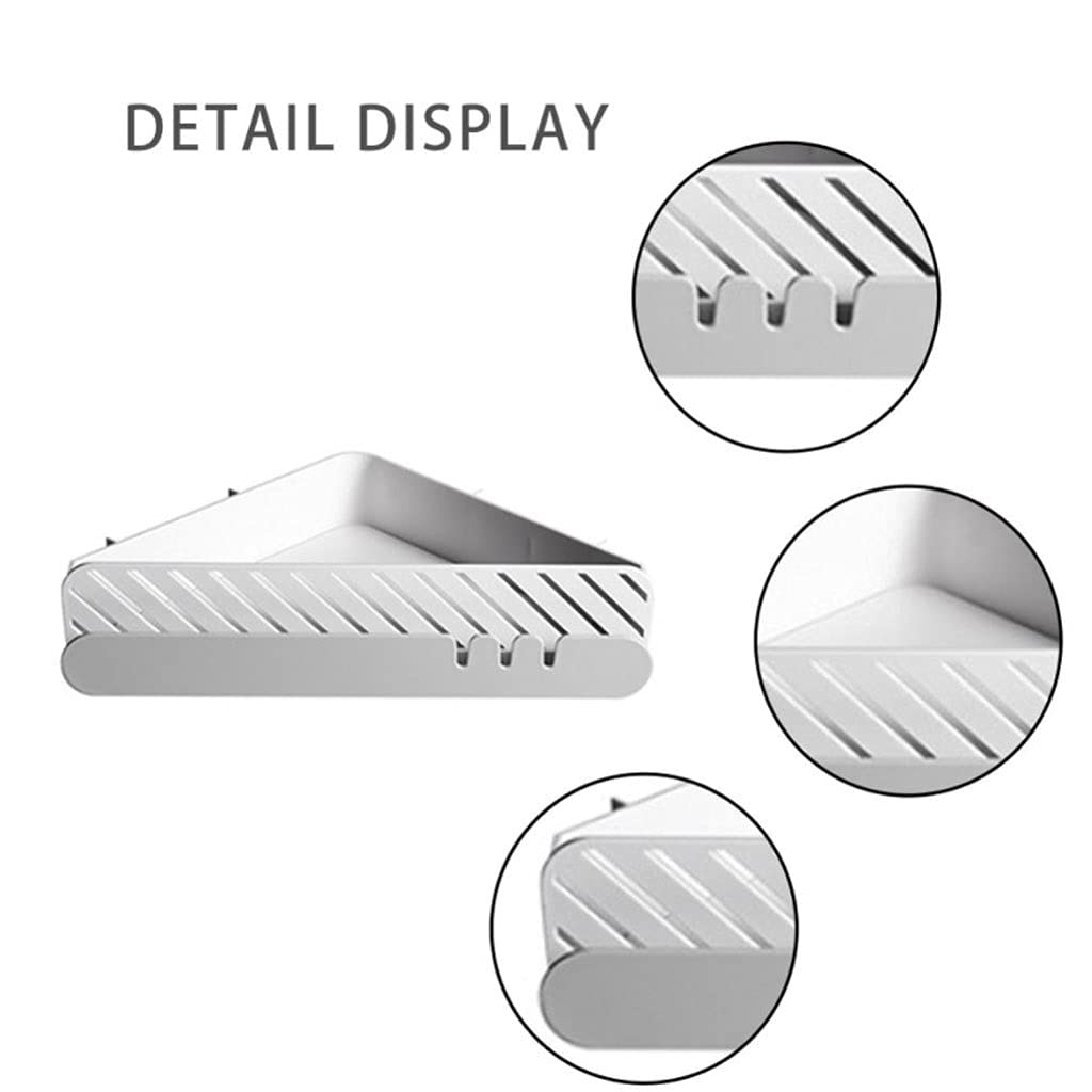 Estante de esquina sin taladro, organizador de ducha adhesivo para baño, montado en la pared, sin perforación, organizador de almacenamiento para cocina, inodoro, almacenamiento de cocina, c