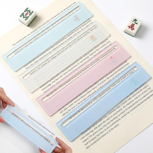 Qianyu 4Pcs Mahjong Line Finder Juego de Mesa