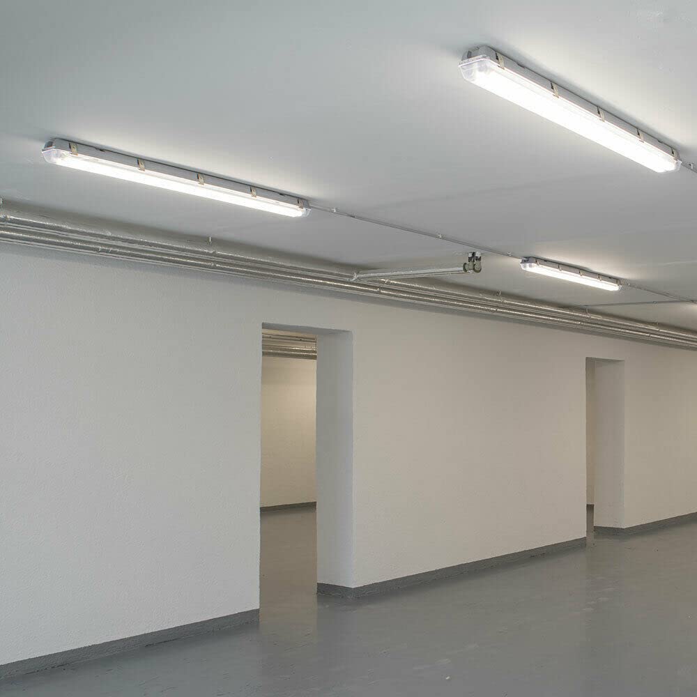 LED Wannen Leuchte 120 cm Decken-Lampe Feuchtraum- Nassraum- Keller- Werkstatt- Büro- Beleuchtung IP65 6400K