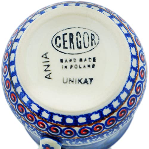 Taza de cerámica artesanal 13 oz patrón Blue Heaven miniatura 4
